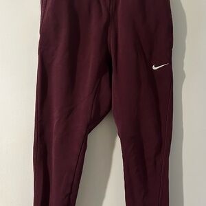 Nike Men Burgundy Sweatpants M